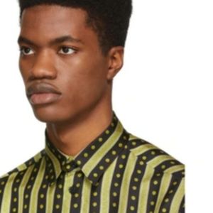 Versace Silk shirt 38 EU (tour de cou /collar) warn twice Gold, Silk